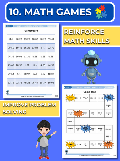 Mathtastico! 5th Grade Math Bundle Unit 13 DECIMAL OPERATIONS - E-Book