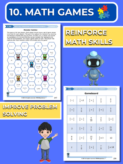 Mathtastico! 6th Math Unit 5 All Operations with Rational Numbers - E-Book