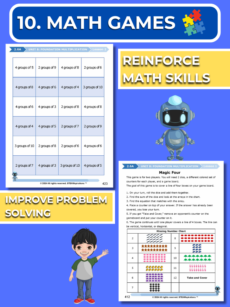 Mathtastico! 2nd Grade Math Bundle Unit 8 Foundation Multiplication  - E-Book