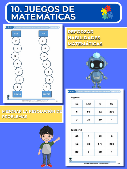 ¡Mathtástico! 6to Grado Unidad 11: Entendiendo Razones, Tasas y Porcentajes- Libro Electrónico