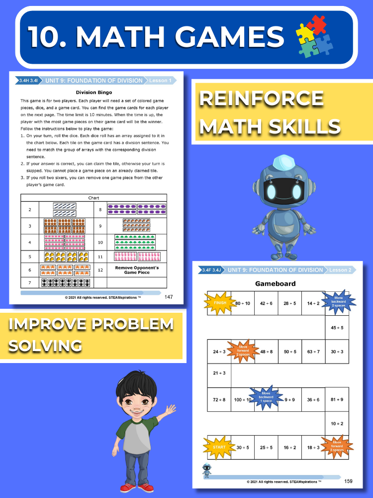 Mathtastico! 3rd Grade Math Bundle Unit 9 Foundation of Division - E-Book