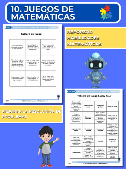 ¡Mathtástico! 3er Grado Unidad 15: Educación Financiera Personal - Libro Electrónico