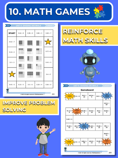 Mathtastico! 5th Grade Math Bundle Unit 6 Dividing Decimals - E-Book