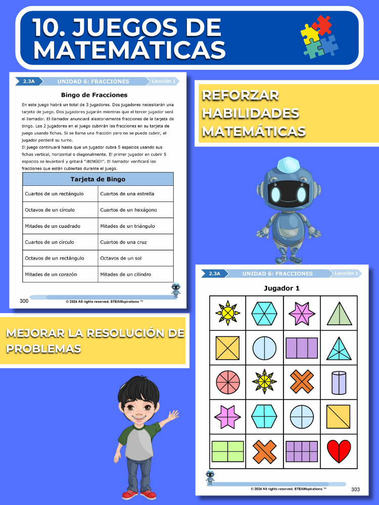 ¡Mathtástico! 2do Grado Unidad 6: Fracciones- Libro Electrónico