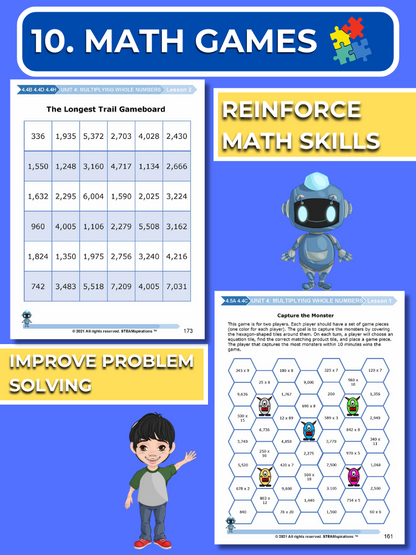 Mathtastico! 4th Grade Math Bundle Unit 4 Multiplying Whole Numbers - E-Book