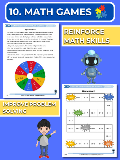 Mathtastico! 3rd Grade Math Bundle Unit 10 (Division Problem Solving) - E-Book