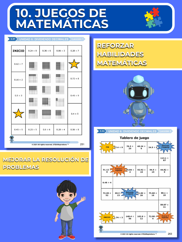 ¡Mathtástico! 5to Grado Unidad 6: DIVISIÓN DE DECIMALES - Libro Electrónico