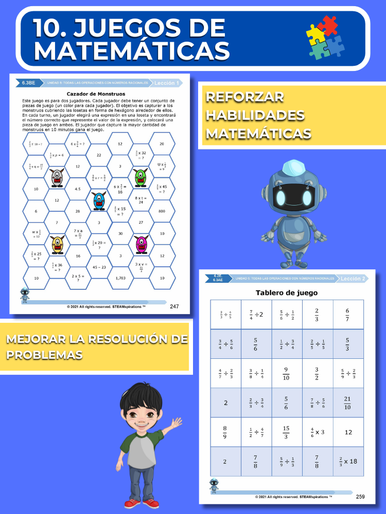 ¡Mathtástico! 6to Grado Unidad 7: Expresiones Equivalentes - Libro Electrónico