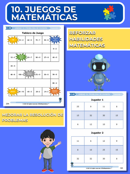 ¡Mathtástico! 3er Grado Unidad 10: Problema De División - Libro Electrónico