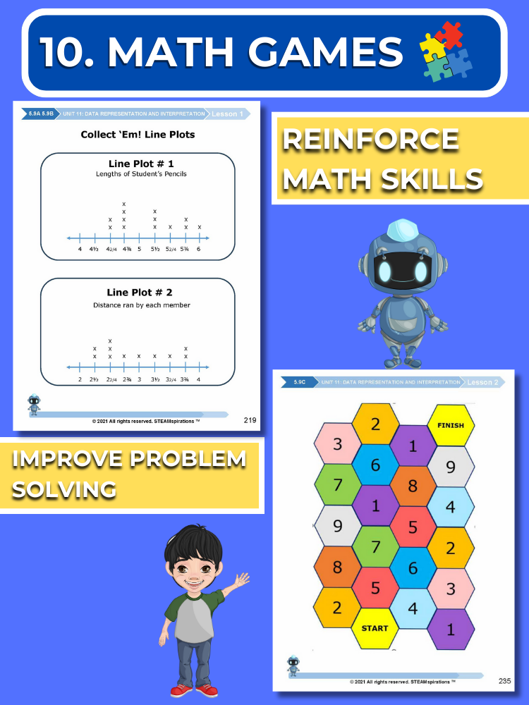 Mathtastico! 5th Grade Math Bundle Unit 11 DATA REPRESENTATION & INTERPRETATION - E-Book