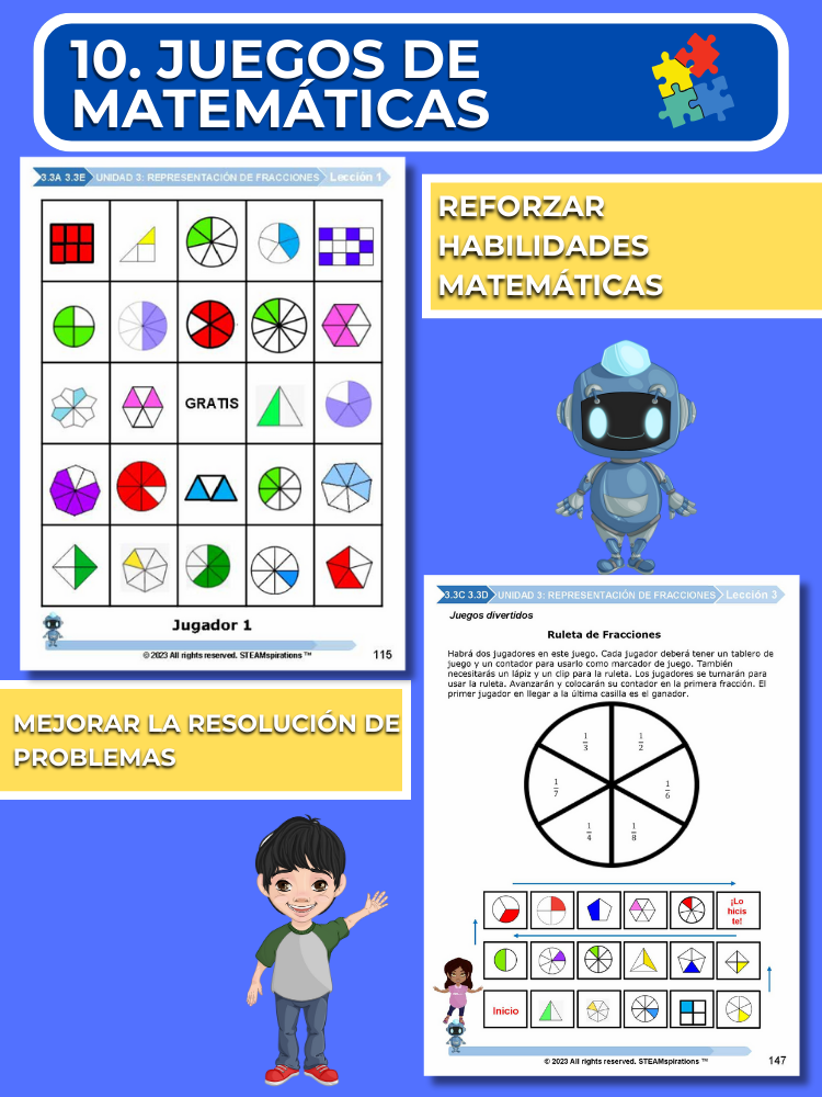 ¡Mathtástico! 3er Grado Unidad 3: Representación De Fracciones - Libro Electrónico