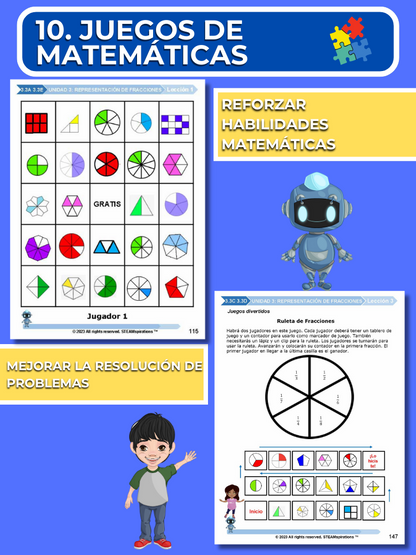 ¡Mathtástico! 3er Grado Unidad 3: Representación De Fracciones - Libro Electrónico