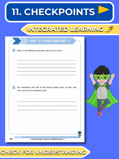 Mathtastico! 6th Math Unit 11 Understanding Ratios, Rates, and Percentages - E-Book