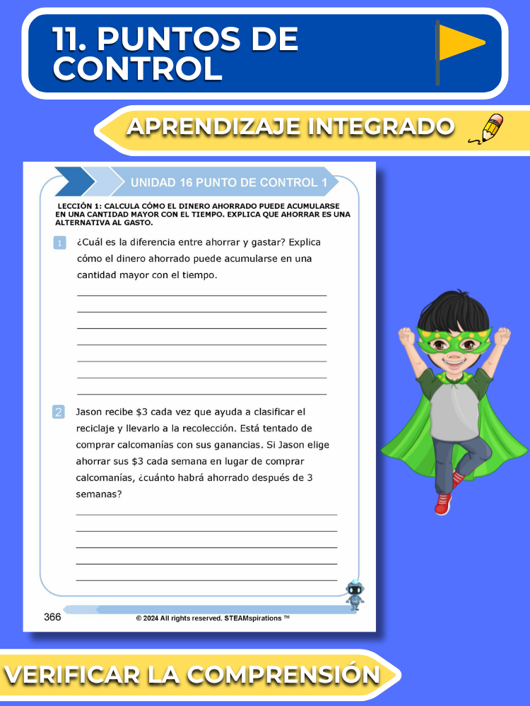 ¡Mathtástico! 2do Grado Unidad 16: Educación Financiera Personal - Libro Electrónico