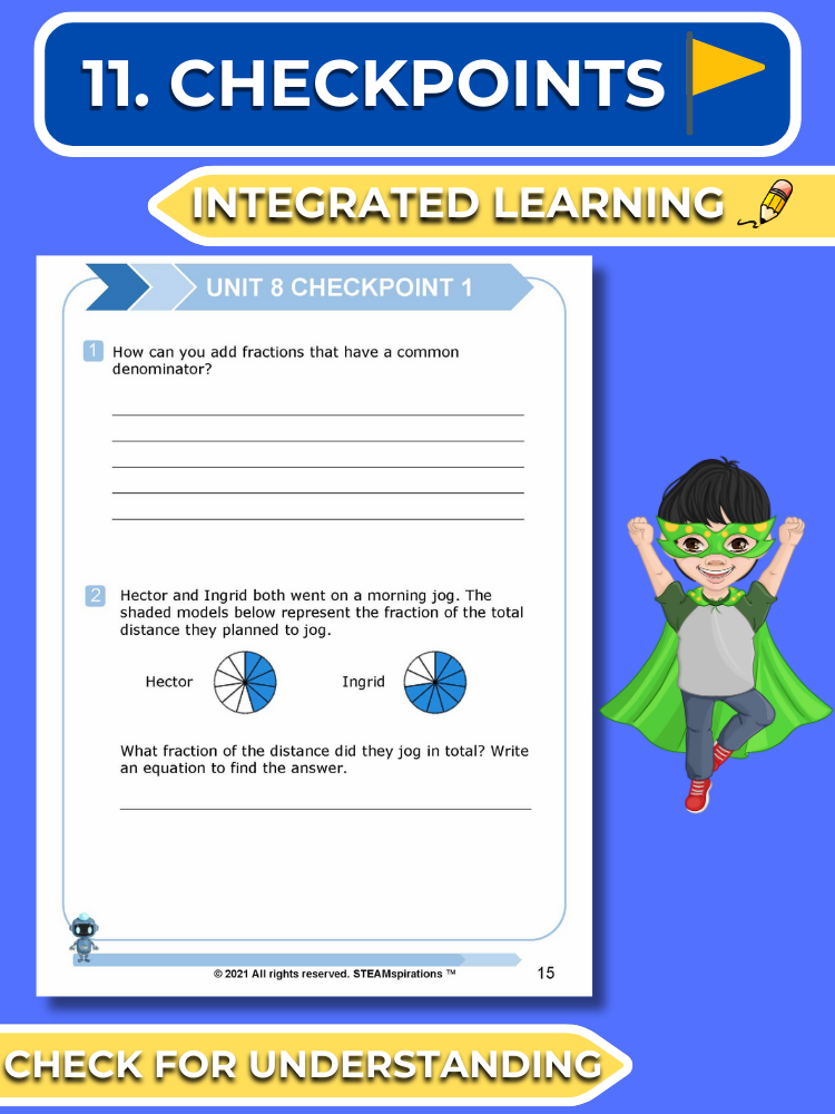 Mathtastico! 4th Grade Math Bundle Unit 8 Adding & Subtracting Fractions - E-Book