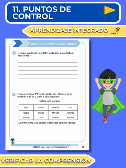 ¡Mathtástico! 5to Grado Unidad 8: MULTIPLICAR Y DIVIDIR FRACCIONES - Libro Electrónico