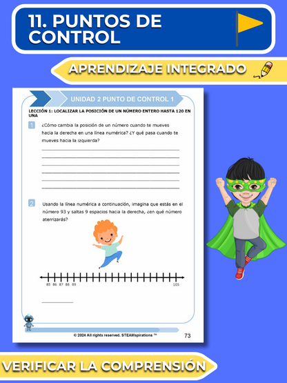 ¡Mathtástico! 2do Grado Unidad 2: Números Enteros en una Recta Numérica - Libro Electrónico