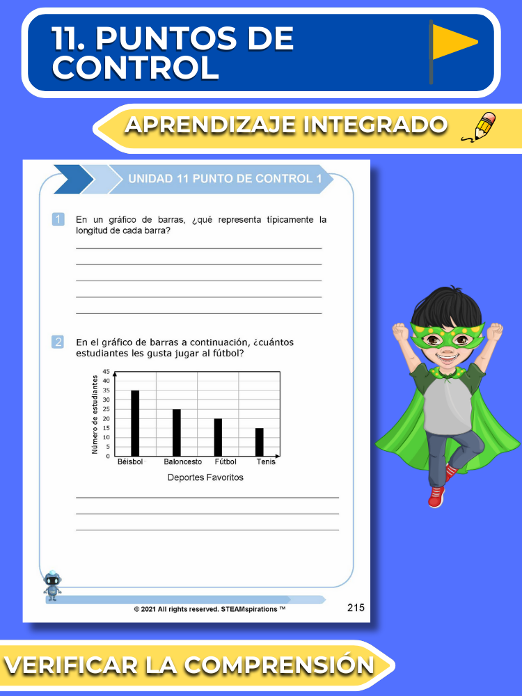 ¡Mathtástico! 5to Grado Unidad 11: REPRESENTACIÓN E INTERPRETACIÓN DE DATOS - Libro Electrónico