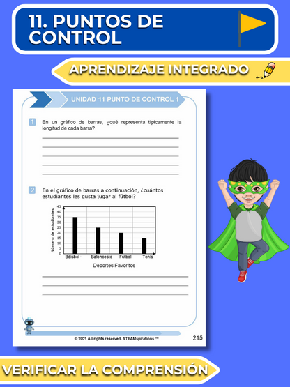 ¡Mathtástico! 5to Grado Unidad 11: REPRESENTACIÓN E INTERPRETACIÓN DE DATOS - Libro Electrónico