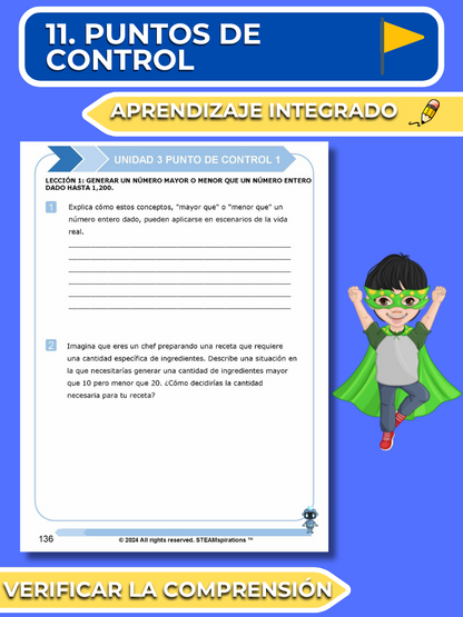 ¡Mathtástico! 2do Grado Unidad 3: Comparación De Números - Libro Electrónico