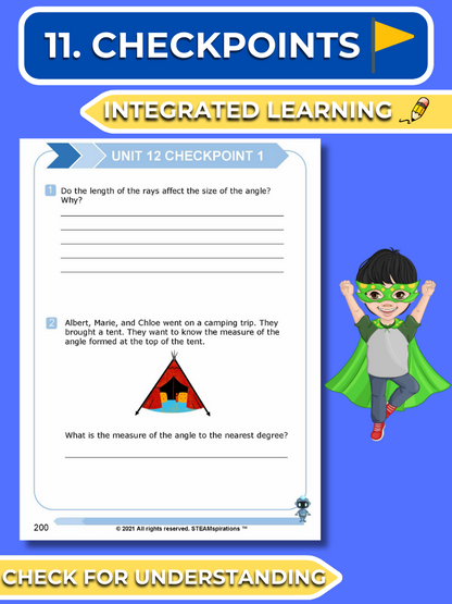 Mathtastico! 4th Grade Math Bundle Unit 12 Measuring Angles - E-Book