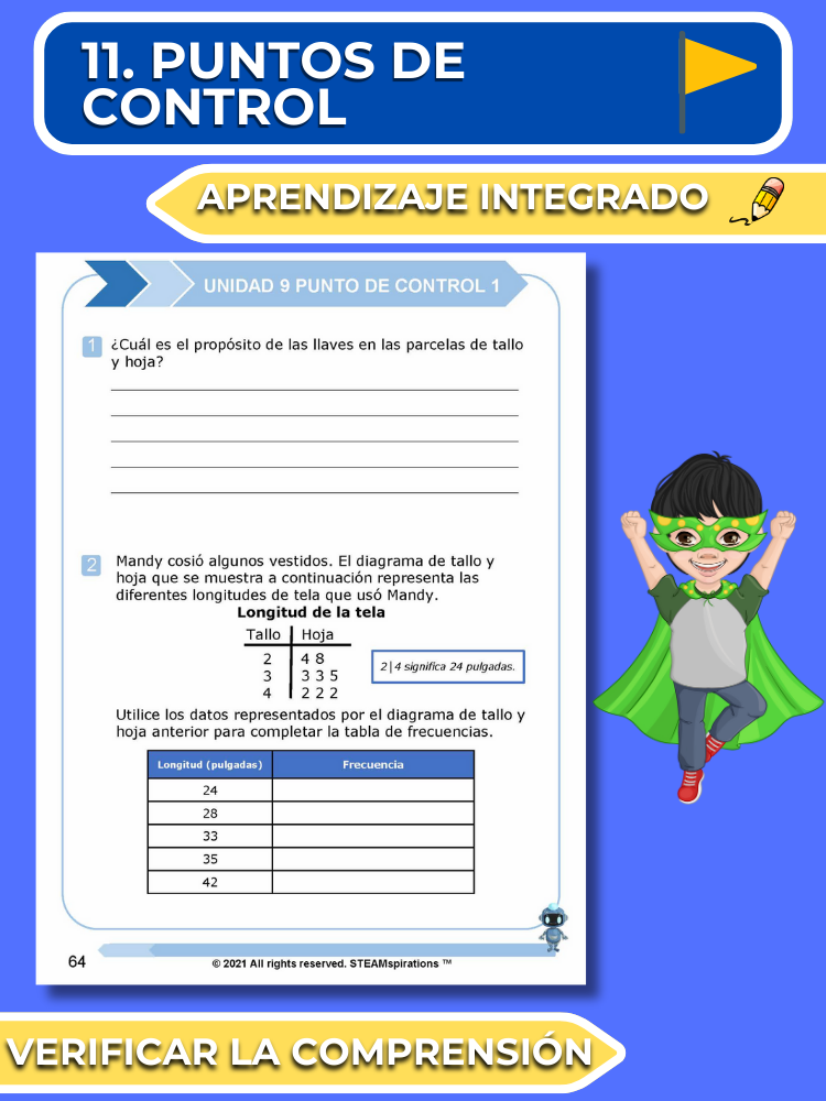 ¡Mathtástico! Paquete de Matemáticas de 4to Grado Unidad 9: ANÁLISIS DE DATOS - Libro Electrónico