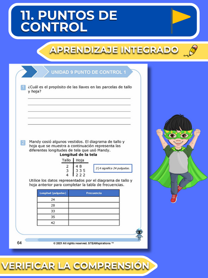 ¡Mathtástico! Paquete de Matemáticas de 4to Grado Unidad 9: ANÁLISIS DE DATOS - Libro Electrónico