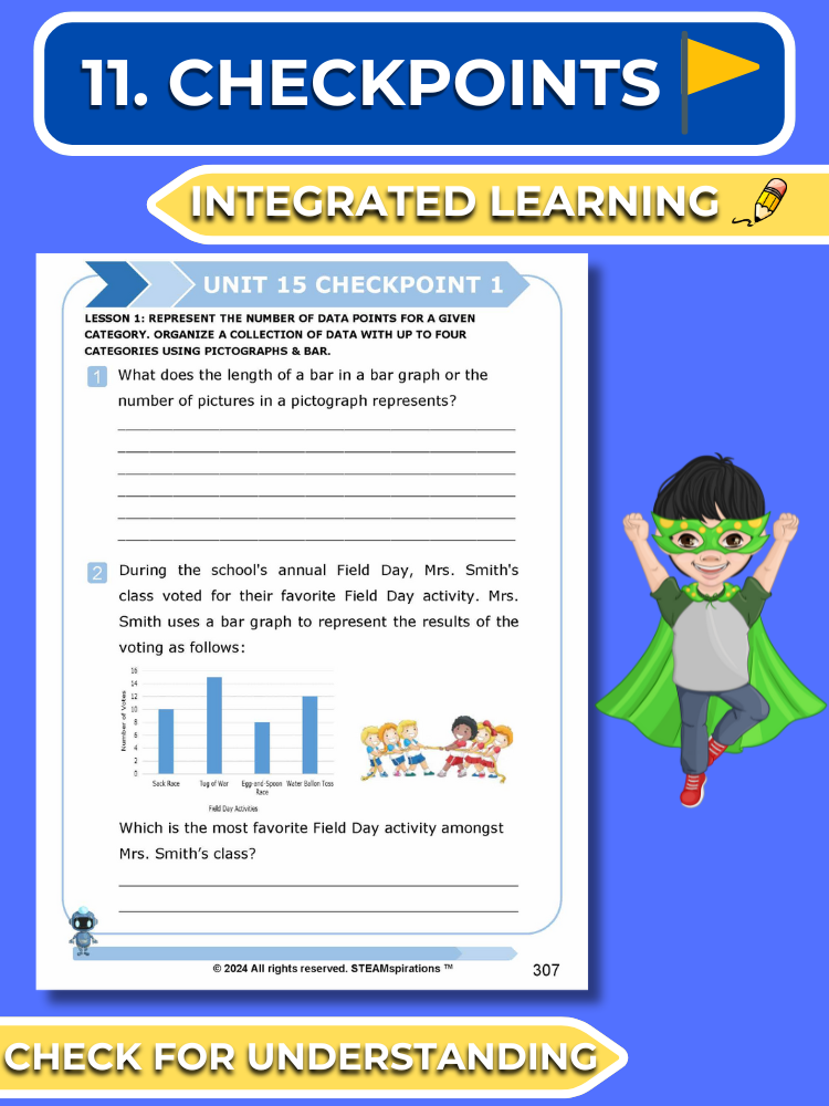 Mathtastico! 2nd Grade Math Bundle Unit 15 Data Representation & Analysis - E-Book