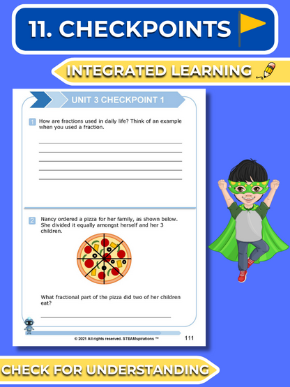 Mathtastico! 3rd Grade Math Bundle Unit 3 Fraction Representations - E-Book