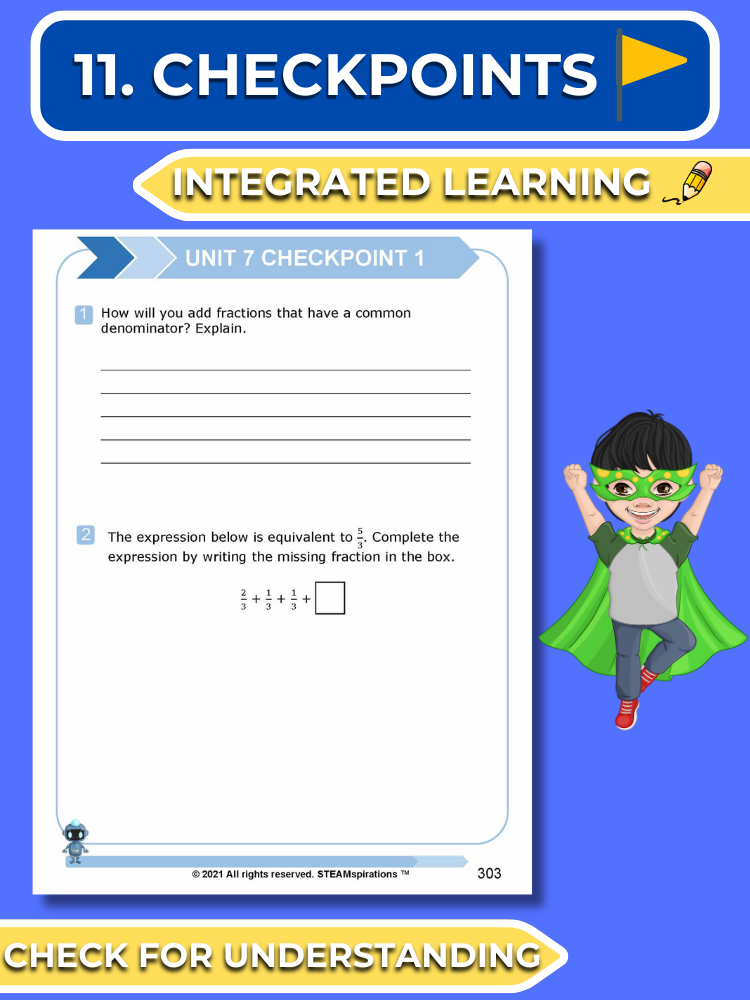 Mathtastico! 4th Grade Math Bundle Unit 7 Composing & Decomposing Fractions - E-Book