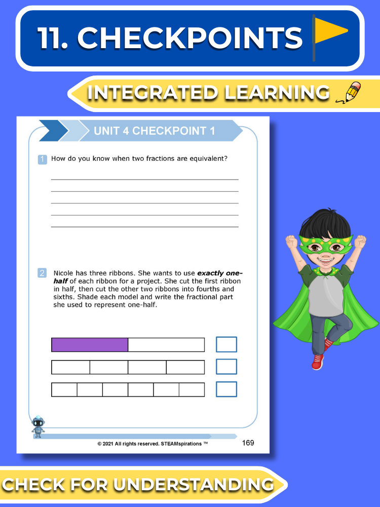 Mathtastico! 3rd Grade Math Bundle Unit 4 Comparing Fractions - E-Book