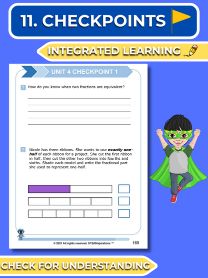 Mathtastico! 3rd Grade Math Bundle Unit 4 Comparing Fractions - E-Book