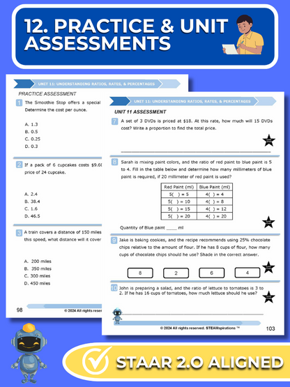 Mathtastico! 6th Math Unit 11 Understanding Ratios, Rates, and Percentages - E-Book