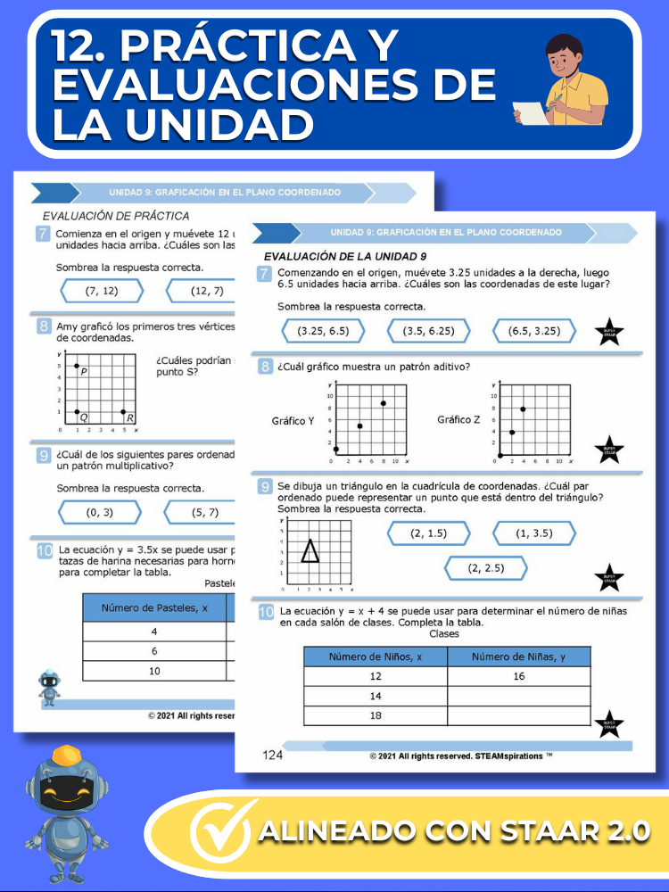 ¡Mathtástico! 5to Grado Unidad 9: GRÁFICOS EN EL PLANO DE COORDENADAS - Libro Electrónico