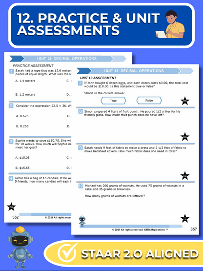 Mathtastico! 5th Grade Math Bundle Unit 13 DECIMAL OPERATIONS - E-Book