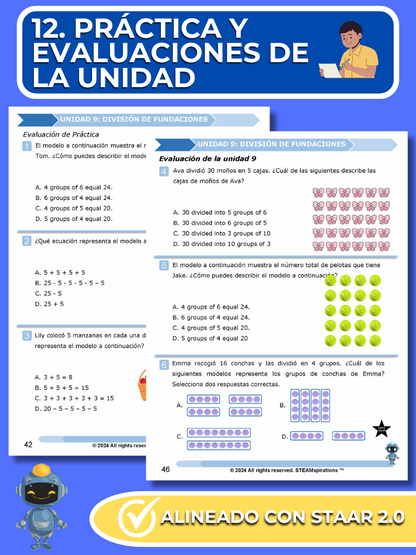 ¡Mathtástico! 2do Grado Unidad 9: División de Fundaciones - Libro Electrónico