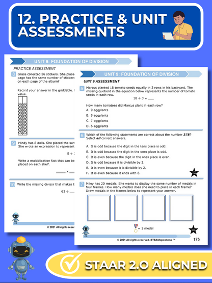 Mathtastico! 3rd Grade Math Bundle Unit 9 Foundation of Division - E-Book