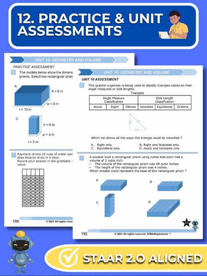 Mathtastico! 5th Grade Math Bundle Unit 10 GEOMETRY AND VOLUME - E-Book