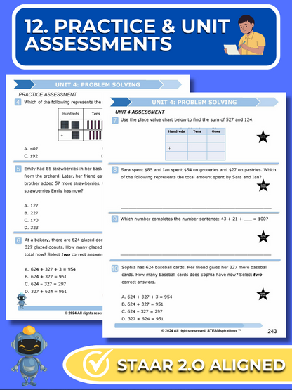 Mathtastico! 2nd Grade Math Bundle Unit 4 Problem Solving - E-Book