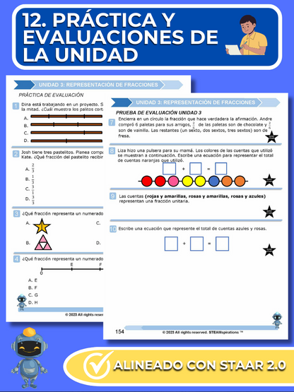 ¡Mathtástico! 3er Grado Unidad 3: Representación De Fracciones - Libro Electrónico