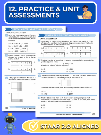 Mathtastico! 4th Grade Math Bundle Unit 4 Multiplying Whole Numbers - E-Book