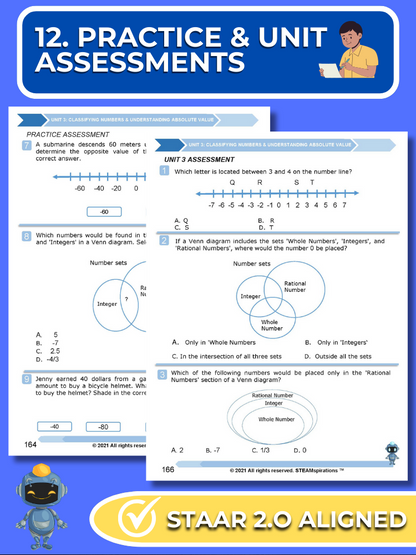 Mathtastico! 6th Grade Math Bundle Unit 3 Classifying Numbers & Understanding Absolute Value - E-Book