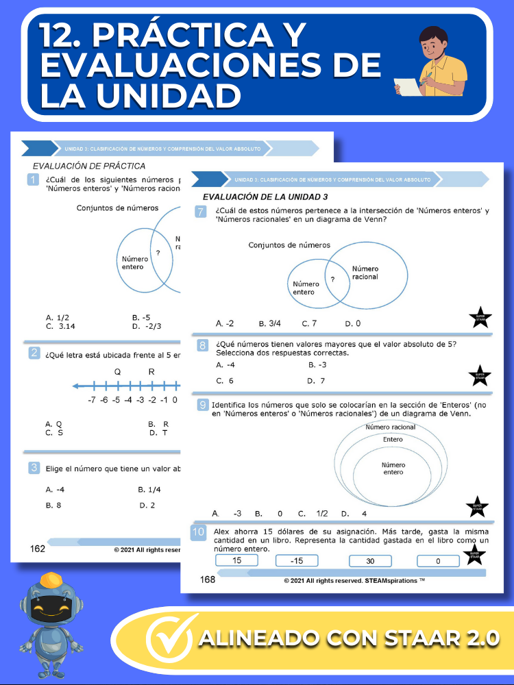 ¡Mathtástico! 6to Grado Unidad 3: Clasificación de Números y Comprender el Valor Absoluto - Libro Electrónico