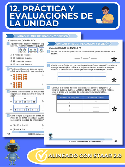 ¡Mathtástico! 3er Grado Unidad 11: Multiplicación y División - Libro Electrónico