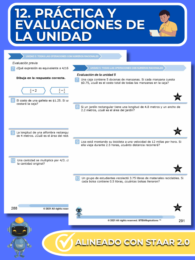 ¡Mathtástico! 6to Grado Unidad 5: Todas las Operaciones con Números Racionales - Libro Electrónico