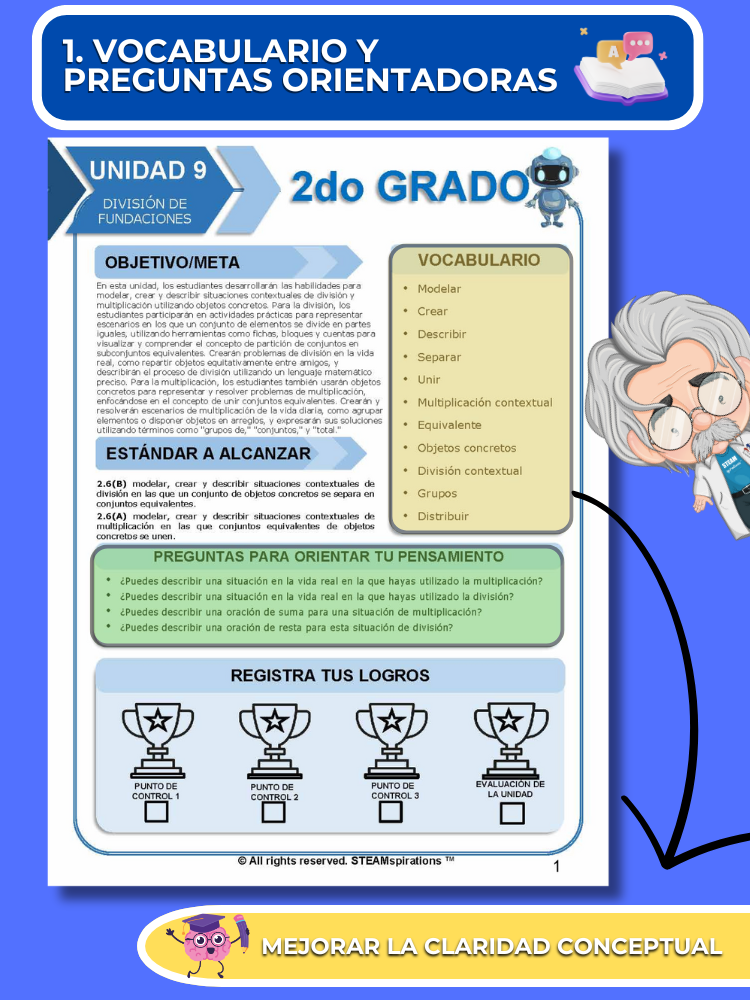 ¡Mathtástico! 2do Grado Unidad 9: División de Fundaciones - Libro Electrónico