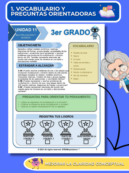 ¡Mathtástico! 3er Grado Unidad 11: Multiplicación y División - Libro Electrónico