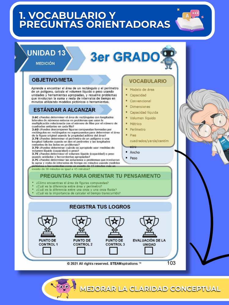 ¡Mathtástico! Paquete de Matemáticas de 3er Grado Unidad 13: Medición - Libro Electrónico