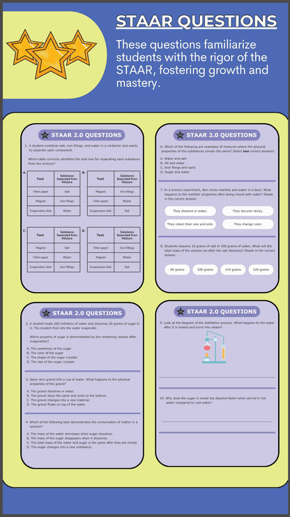 5th Grade Unit 2 – Solutions & Mixtures – STEAMspirations Level Up 2.0