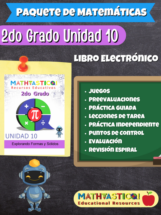¡Mathtástico! 2do Grado Unidad 10: Explorando Formas y Sólidos- Libro Electrónico